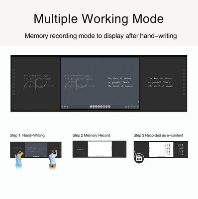75 นิ้ว LED Smart Blackboard สําหรับโรงเรียนการสอน อินเทรคทีฟ 350 Cd / m2