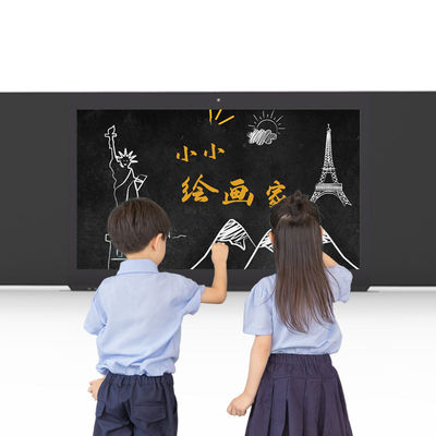 86 นิ้ว อินเตอร์เอคทีฟ สมาร์ท บอร์ดดํา LED บอร์ด Chalk ดิจิตอล สําหรับห้องเรียน