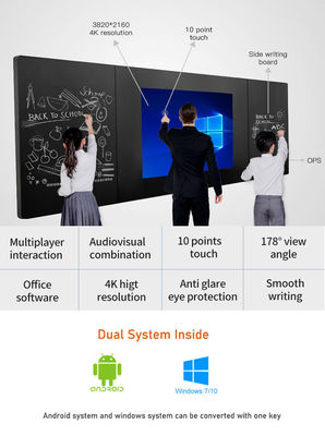 หน้าจอสัมผัสเนโนสมาธิขนาด 86 นิ้ว 4K สําหรับโรงเรียนและสถาบัน