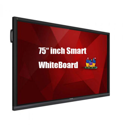 หน้าจอสัมผัสอินเตอร์เอกทีฟ 75 นิ้ว 4G/8G/16G/32G/64G/128G/512G ปรับปรุง Quad Core แบบเลือก