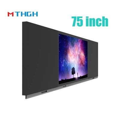 หน้าจอสัมผัสอินเตอร์เอกทีฟ 75 นิ้ว แบล็คบอร์ดฉลาด แพเนล LED 500cd / M2 การศึกษาโรงเรียน