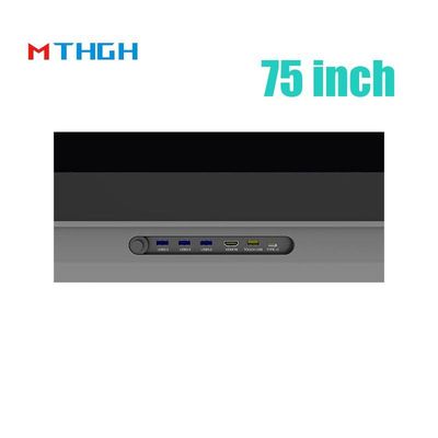 หน้าจอสัมผัสอินเตอร์เอกทีฟ 75 นิ้ว แบล็คบอร์ดฉลาด แพเนล LED 500cd / M2 การศึกษาโรงเรียน