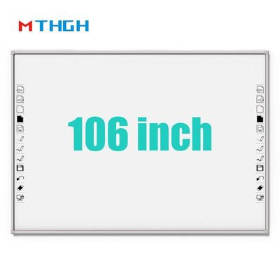 106 นิ้ว อิเล็กทรอนิกส์ทัช สมาร์ทไวท์บอร์ด ความละเอียดจอ 3840X2160 สําหรับการปฏิสัมพันธ์โรงเรียน
