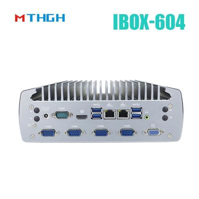 PC อุตสาหกรรมไร้พัดลม IBOX-604 Intel Core I5 6500T SSD HDMI วินโดว/ลินูคัส