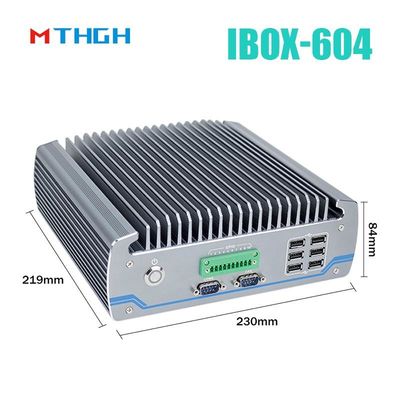 PC อุตสาหกรรมไร้พัดลม IBOX-604 Intel Core I5 6500T SSD HDMI วินโดว/ลินูคัส