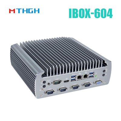 PC อุตสาหกรรมไร้พัดลม IBOX-604 Intel Core I5 6500T SSD HDMI วินโดว/ลินูคัส