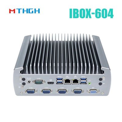 PC อุตสาหกรรมไร้พัดลม IBOX-604 Intel Core I5 6500T SSD HDMI วินโดว/ลินูคัส