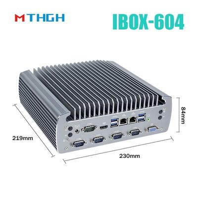 PC อุตสาหกรรมไร้พัดลม IBOX-604 Intel Core I5 6500T SSD HDMI วินโดว/ลินูคัส
