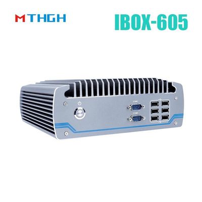 Intel Core I5-8500T แอลูมิเนียมชาสซี่ มินิพีซี,Fanless อินดัสเตรียลพีซี IBOX-605
