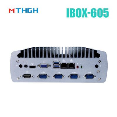Intel Core I5-8500T แอลูมิเนียมชาสซี่ มินิพีซี,Fanless อินดัสเตรียลพีซี IBOX-605