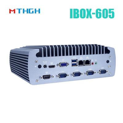Intel Core I5-8500T แอลูมิเนียมชาสซี่ มินิพีซี,Fanless อินดัสเตรียลพีซี IBOX-605