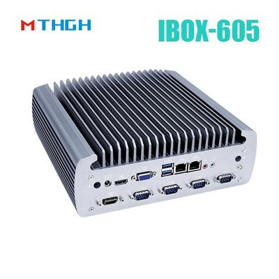Intel Core I5-8500T แอลูมิเนียมชาสซี่ มินิพีซี,Fanless อินดัสเตรียลพีซี IBOX-605