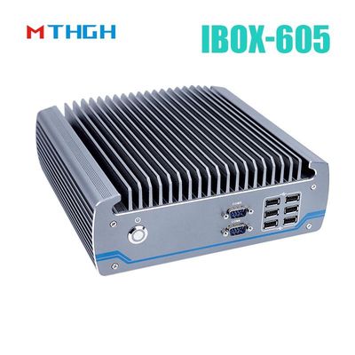 Intel Core I5-8500T แอลูมิเนียมชาสซี่ มินิพีซี,Fanless อินดัสเตรียลพีซี IBOX-605