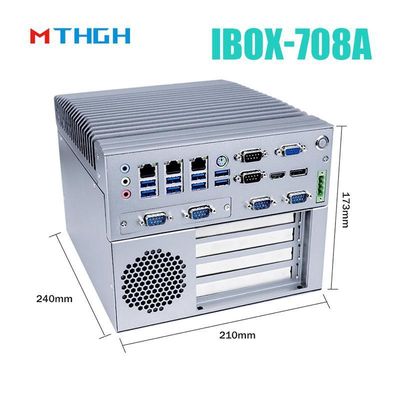 I3 6100T Quad Core Fanless Industrial Mini PC พร้อมปัสดุไฟฟ้า 12V DC และ SSD 64G