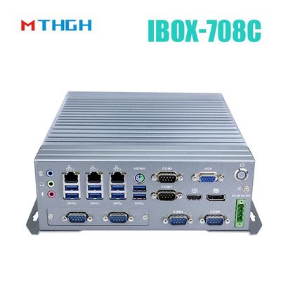 IBOX-708C อุตสาหกรรม มินิคอมพิวเตอร์ รองรับ HDMI/DP/VGA 6*COM 8*USB30