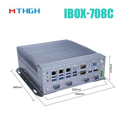 IBOX-708C อุตสาหกรรม มินิคอมพิวเตอร์ รองรับ HDMI/DP/VGA 6*COM 8*USB30