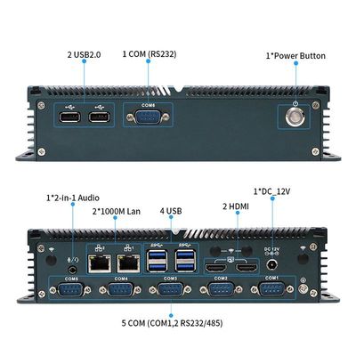 รับรอง IBOX-1326 Quad Core N100 Industrial Mini PC พร้อม 2*Intel I211 AT LAN