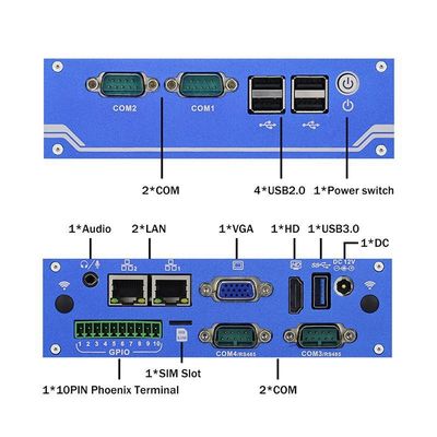 นาโนไทเทเนียม สีเทา อุตสาหกรรม มินิคอมพิวเตอร์ N11 DC 12V Input 2XIntel I210-AT/I211-AT 1000M