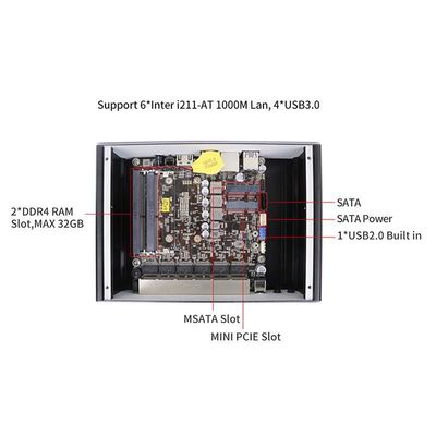 IBOX-501 N18 ฟันไร้อุตสาหกรรม มินิคอมพิวเตอร์ Quad Core 32 GB ที่เก็บข้อมูลด้วย MSATA