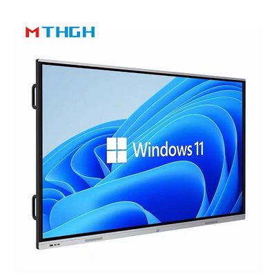 75 นิ้ว 4K HD ห้องประชุม ไวท์บอร์ดอินเตอร์เอคทีฟ ทัช อัลอินวัน ด้วย USB