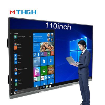 110 นิ้ว อินเตอร์เอกทีฟ ทัชไวท์บอร์ด 350cd / M2 ความสว่างสไลด All-In-One Machine
