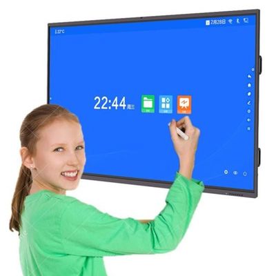 4K 65 นิ้ว 16:9 บอร์ดสีขาว LCD อินเตอร์เอคทีฟ อินฟราเรด / การสัมผัสแบบจุลภาพ สําหรับการศึกษาที่ฉลาด