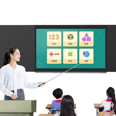 บล็อคบอร์ดอิเล็กทรอนิกส์ฉลาดขนาด 75 นิ้ว พร้อมไฟฟ้าเข้า 180-260V AC