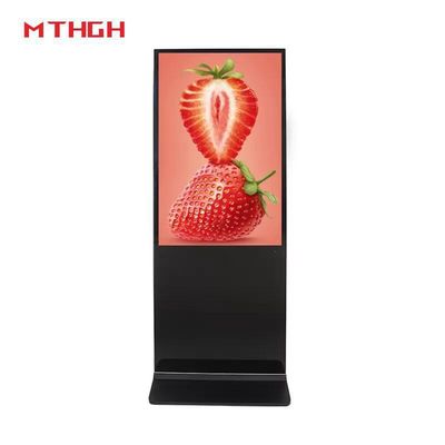 43 นิ้วพื้นยืน Digital Signage ออดิโอ / หูฟังออกและการติดตั้งตัวเลือกสําหรับผู้จําหน่าย OEM