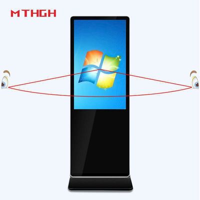 43 นิ้ว ด้านในพื้นยืนป้ายดิจิตอล Wi-Fi / Bluetooth / USB เชื่อมต่อป้ายดิจิตอล