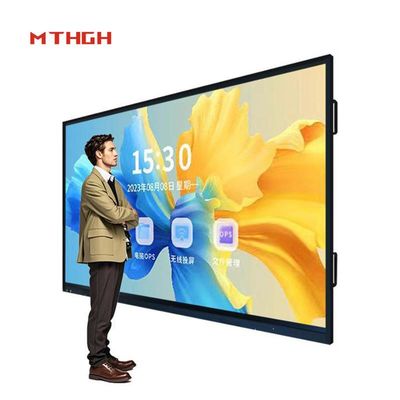 ผนวกสัมผัส Whiteboard Ultimate การนําเสนอด้วย HDMI I / O และ OPS PC I9 การเชื่อมต่อของคําตอบ
