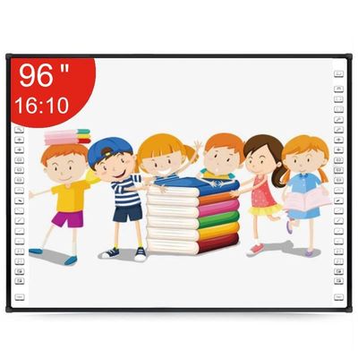 96 นิ้วอินฟราเรด อินเตอร์เอ็กทีฟ บอร์ดสีขาว 10 จุด มัลติทัช สําหรับห้องเรียน