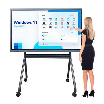 ROHS 65 นิ้วสัมผัสการเรียนการสอน สัมผัสสมาชิก กระดานสีขาวสมาร์ท ด้วย D-LED Backlight Type