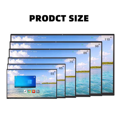 Anti Glare Glass Interactive Touch Screen Whiteboard แอนดรอยด์ 8+128G วิน 10 11 40 จุดสัมผัส