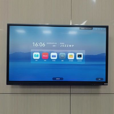 หน้าจอสัมผัส LCD ขนาด 65 นิ้ว แอนดรอยด์ 13 สัมผัสสื่อสัมพันธ์ กระดานสีขาว กระดานประชุมห้องเรียน