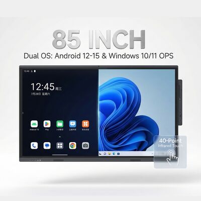 ไวท์บอร์ดแบบโต้ตอบด้วยหน้าจอสัมผัส ให้ความรู้สึกเหมือนเขียนตามธรรมชาติและพื้นผิวกระจกป้องกันแสงสะท้อนพร้อมการป้องกันกระจกนิรภัย